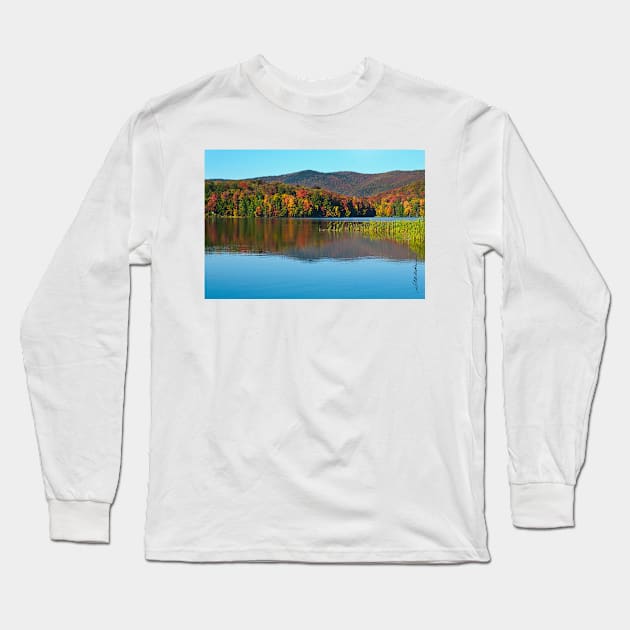 Kent Pond in Autumn Long Sleeve T-Shirt by srwdesign